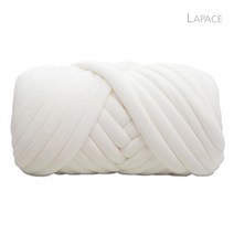 라페이스 자이언트 얀 1kg 벨벳 가방 실 빅얀 뜨개 만들기 핑거니팅, 화이트