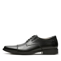 Clarks 남성용 틸덴 캡 옥스포드화 블랙 레더 9.5 W US