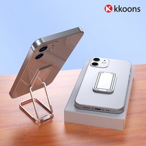 마그네틱 스마트 메탈 그립톡 핸드폰 핑거 그립 자석 거치대, 실버, 1개