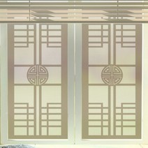 [천삼백케이] [꾸밈] ie293m-무점착유리시트전통창호문양유리문시트지, 단품