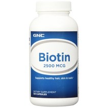 GNC 비오틴 2500mcg 120정, 1병