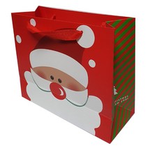 산타쇼핑백(하드보드)중R 10개/ 어린이 크리스마스선물 상품포장 성탄장식