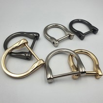 19mm 디링 클립 가방부자재 연결고리 재료 D링 DIY, 19mm 블랙, 1개
