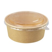 샐러드 닭강정 크라프트컵 KP 종이용기 750ml 뚜껑 용기, 1개, 50개
