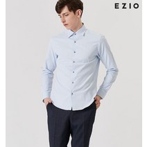 이지오 퀘어 패턴 드레스셔츠 스카이블루 A1SF704