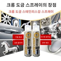 크롬 도금 스테인리스강 리뉴얼 스테인리스강 스프레이 도료, 350ML, 350ml