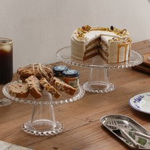 볼볼 글라스 케이크 트레이 21cm 27cm 택1 / 굽접시