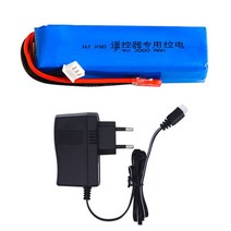 충전식 Lipo 배터리 및 Frsky Taranis X9D Plus 송신기 장난감 액세서리 7.4V 2S 3000mAh, 01 1B EU