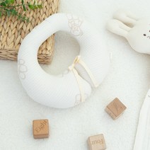 마롤로뜨 3중거즈 사계절 목베개 신생아 테디 유모차목쿠션, 테디 아이보리_3중거즈 목쿠션