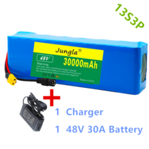 전동킥보드배터리 오리지널 13S3P 48v 30Ah 1000W 18650 배터리 팩 MH1 54.6v 전기 자전거 스쿠터 25A 방전 BMS, XT60
