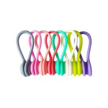 실리콘 자석 케이블타이 전선정리 클립 다용도 홀더 3P, 색상랜덤한세트