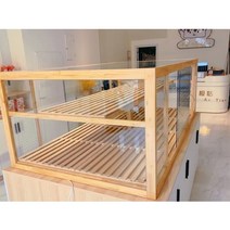 레트로 우드 유리 진열장 빵집 쇼케이스 브레드박스, 상세 페이지 참고, 사례 G/ 사이즈문의