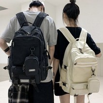 [W8C689D] 남여공용 빅사이즈 백팩 파우치포함 캐주얼백팩 2색 (69292)