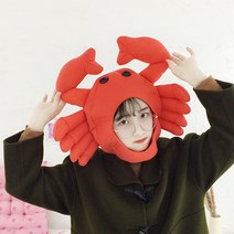 젊은이마켓 인싸템 동물 인형모자, 꽃게모자