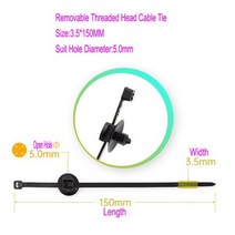 이동식 나사산 M6 M8 M10 구멍 나일론 플라스틱 차량 오토바이 케이블 타이 자동차 하네스 리테이너 클립 푸시 마운트 자동 패스너, 01 CHINA, 01 3.5x150 Hole 5mm, 02 10PCS