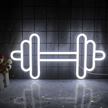 바벨 덤벨 헬스장 네온 사인 체육관 역기 스쿼트 조명, A