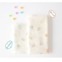 원단마트 땅콩기저귀/손수건 컷트지 별에서 온 코끼리 2종, 땅콩기지귀:1마 90cm