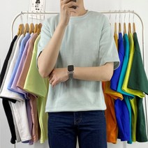 이지델리 15컬러 목변형없는 도톰한 무지 반팔 레깅스롱티 고급면티 흰티 교복티셔츠