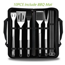 닭꼬치기계 꼬치구이기계 바베큐 도구 세트 바베큐기구 액세서리 온도계 그릴 야외, 10pcs