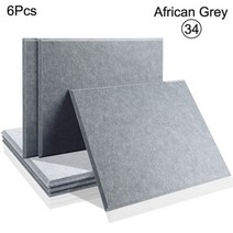방음스펀지 가정용방음부스 방음 패널 흡수 소재 도어 씰 스트립 스튜디오 흡음 패널용 벽 패널 6 개, CHINA, 34--African Grey
