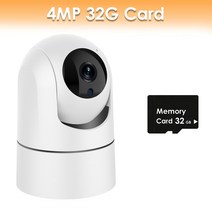 Larmtek IP 카메라 5G WiFi 베이비 모니터 1080P 미니 실내 CCTV 보안 2K 4MP AI 추적 오디오 비디오 감시 Alexa와 함께 작동 SD 카드 및 클라, 4MP 32G Card_CHINA | 영국 플러그
