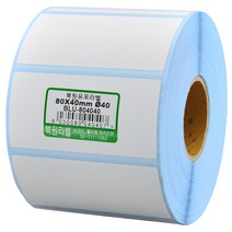 북원라벨 유포지 80X40mm 지관40mm 롤라벨 유포라벨 BLU-804040