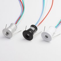 RGB LED 미니 다운라이트 오목한 천장 스포트라이트 KTV 바 파티 무대 다운 라이트 12V 1W 캐노피 스팟 Led 계단 캐비닛 스포트라이트, 01. RGB, 01. 1W 120 Beam angle, 03. White
