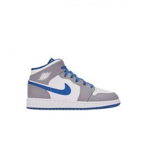 (GS) 조던 1 미드 시멘트 그레이 트루 블루 (GS) Jordan 1 Mid Cement Grey True Blue