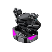 골전도 오픈형블루투스이어폰 수영 골밀도 넥밴드 무선 게이밍 헤드폰 저지연 헤드셋 스테레오 터치 컨트롤 노이즈 캔슬링 LED 라이트 게임 X15, 1.black