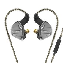 3-밴드 유선 컨트롤 DB3 하이파이 인이어 이어폰 2pin, 블랙