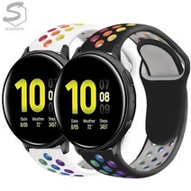 핏빗 버사1 Fitbit Versa 호환 스마트워치 레인보우 스포츠 실리콘 스트랩 시계줄, saw924 그린, 핏빗버사1(22)