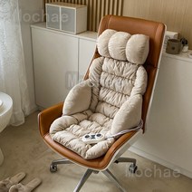 온열방석 전기방석 의자 온열매트 등받이 의자쿠션 의자용 전기 장판 선물 추천, 베이지