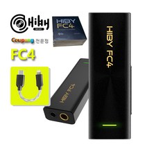 HiBy FC4 USB DAC 디코딩 오디오 헤드폰 증폭기 DSD256 3.5mm 및 4.4mm 출력