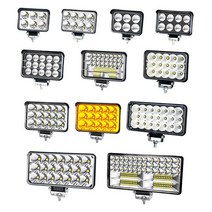 LED 볼락집어등 집어등 자동케미 낚시용품 빙어 충전식 갑오징어 장비 갈치 배터리 12v24v, 싱글팩, [렌즈] 4인치 사각 8led 백색광