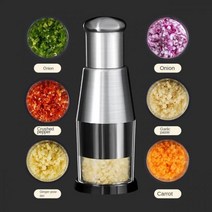 Handheld Onion Chopper Garlic Crusher Pressing 남성ual Food Slicer Dicer Mixer Kitchen Vegetable Peele, Stainless steel A