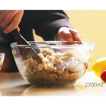 믹싱볼 밀가루반죽 유리 큰바가지 대형 고온 반죽 가정용주방 내열성, 기본