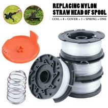 전기식 범용 나일론 트리머 헤드 교체 라인 스풀 커버 잔디 스트링 모어 액세서리 4 개, 한개옵션0