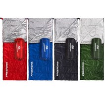 보밀리 경량 기본형 캠핑침낭 사계절용 후드형 캠핑 차박 백패킹, 레드