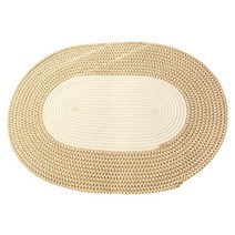 여름 라탄 왕골 사이잘룩 수초 주트 원형 시원한 러그 매트65 cm 45 cm 황마 바닥 도어 면과 린넨 컬러 블록 미끄럼 방지 타원형 욕실 카펫 2022 new