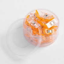 오렌지 투톤 오피스클립 서류집게 25P 할핀 셀프제본 문서 책철 짱짱한 메모홀더