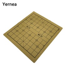 고급 자석형 원목 접이식 체스게임 2가지 사이즈 소형 Yernea 체스판 어 번체 체스 보드 게임 세트 부드러운 스웨이드 가죽 한쪽 체커보드