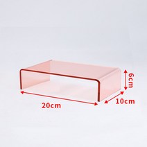 디귿자선반 장 매직선반 아크릴 수납 조립식 미니테이블, 1, 소녀레드(20x10x6cm)