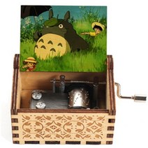 종이 오르골 수동 악보 선물 새로운 토토로 나무 손으로 크랭크 애니메이션 테마 생일, c