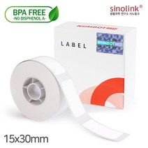 시노링크 라벨프린터 NIIMBOT 님봇 D11 D110 라벨지 A-8) 화이트 15x30
