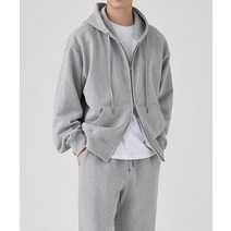 [빠른출고]/ 토피 2WAY 스웻 후드 집업 (MELANGE GREY) SWEAT HOOD ZIP UP