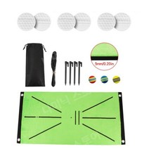 골프스윙기 턴라이너 비거리로프 골프자세교정기 스윙 어프로치 연습기 플랫 볼 퍼팅 퍼터 실내 초보자 훈련 공 보조에 대한 연습 플랫 골프 훈련 공, 6pcs 볼 w 5mm 매트