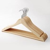한샘X홈앤하우스 데일리 원목 옷걸이 8P, 다크브라운(B)