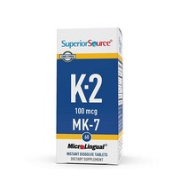 Superior Source 비타민 K2 MK-7 (메나키논-7) 100mcg 빠른 용해 설하 정제 60개