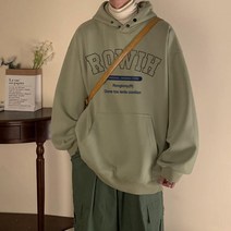 미국 후드티 오버핏 대학생 남자 회색 프린팅 후드티셔츠 H1