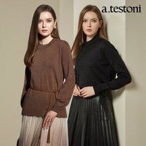 a.testoni 아테스토니 여성 메탈/베이직 니트 2종 세트 택 1
